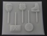 1424 Hockey Theme Chocolate or Hard Candy Lollipop Mold